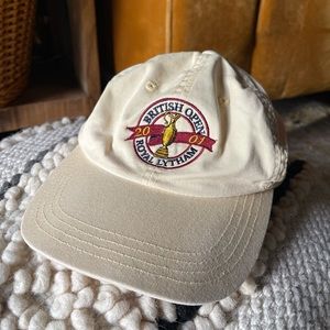 Vintage Y2K, pale, yellow khaki, British Open, Royal lytham unstructured dad hat